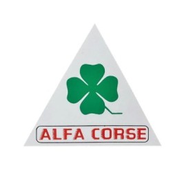 Autocollant Alfa Corsa (triangle avec feuille de trèfle)